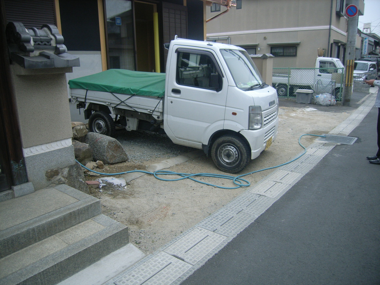 四季折々の庭木を楽しむ日本庭園　石組工事 BEFORE